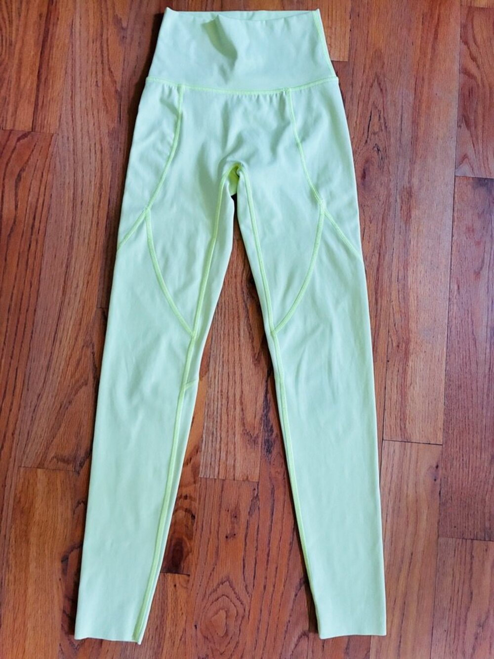 Aerie Chill Play Move Neon Yellow High Rise Leggings Womens XS